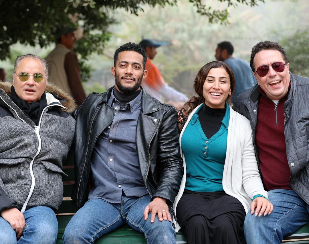 دينا الشربيني ومحمد رمضان من كواليس تصوير مسلسل "المشوار" الذي سيعرض في رمضان 2022