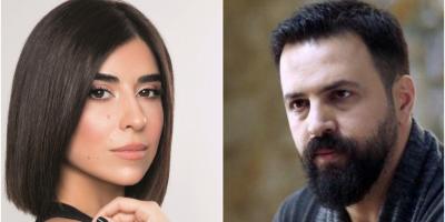 زينة مكي بصورة مع تيم حسن من كواليس فيلم الهيبة