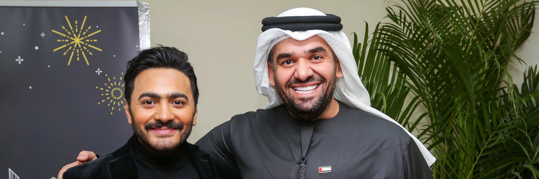 حسين الجسمي وتامر حسني يقدمان حفل جديد في مهرجان دبي للتسوق