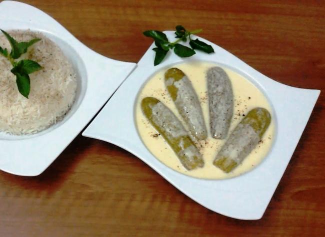 مخشي الكوسا باللبن