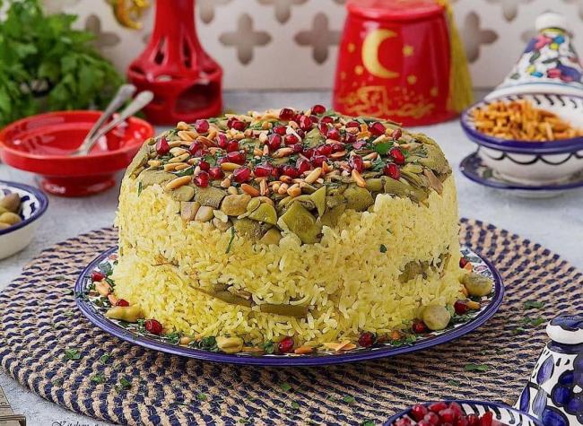 مقلوبة الفول الاخضر