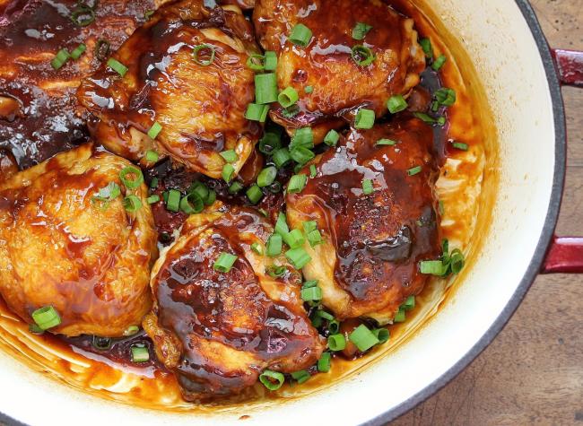 الدجاج بالثوم والزنجبيل