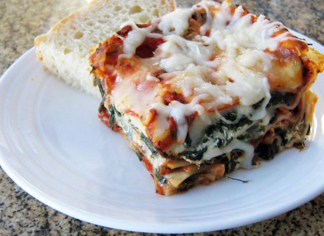  لازانيا القرع بالسبانخ