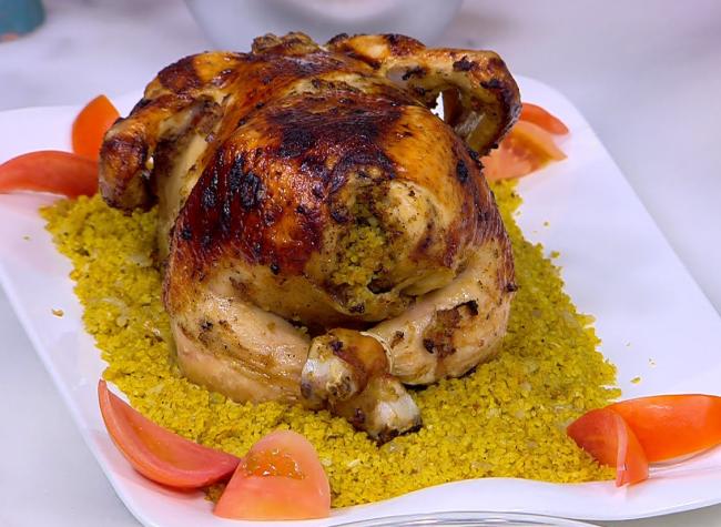 دجاج محشي بالفرن