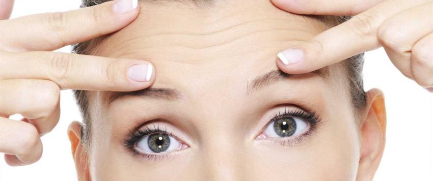 تجاعيد الجبين