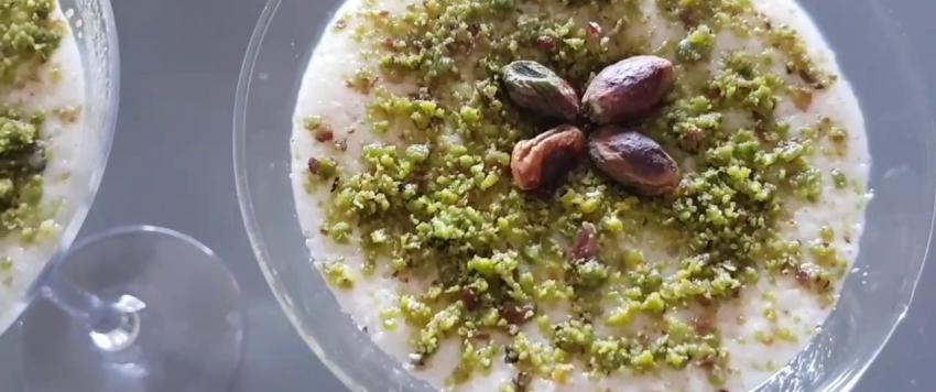 المهلبية بالفستق الحلبي