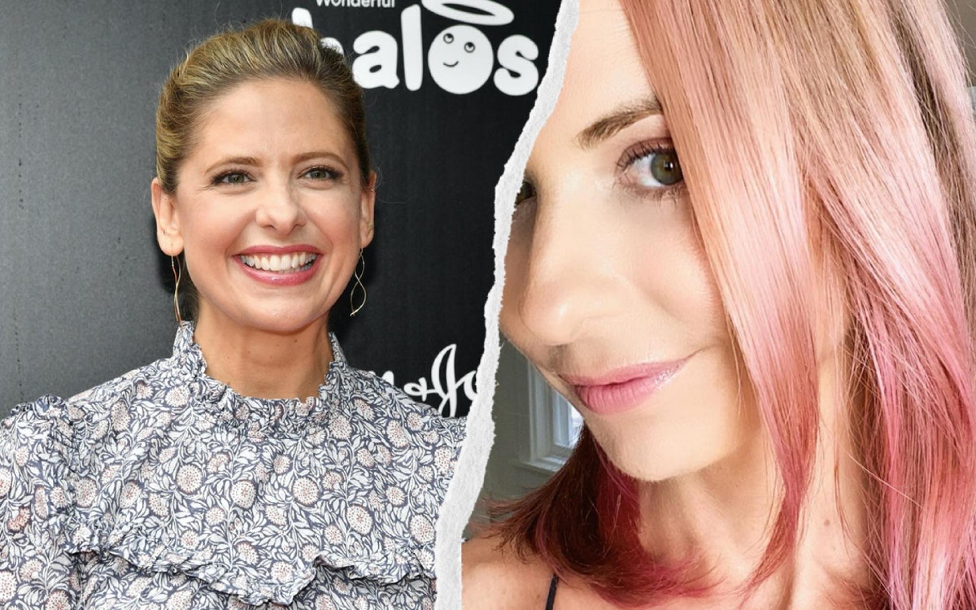 سارة ميشيل جيلار: اختارت الممثلة الأمريكية سارة ميشيل جيلار لون شعر المغنية بينك لتطبيقه هذا العام وتُحدث تغييرًا جذريًا في مظهرها .