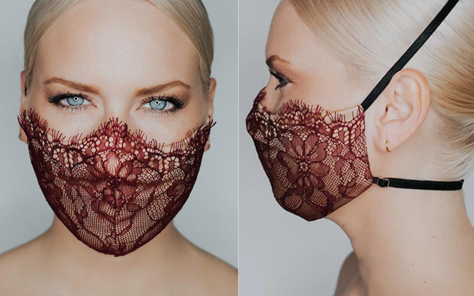 قناع دانتيل خمري