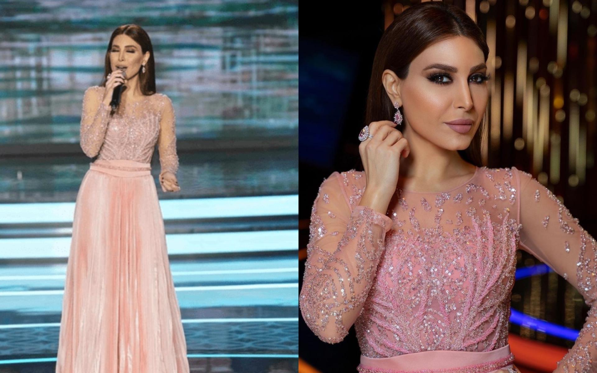 فستان باللون الزهري مع حزام بنفس اللون