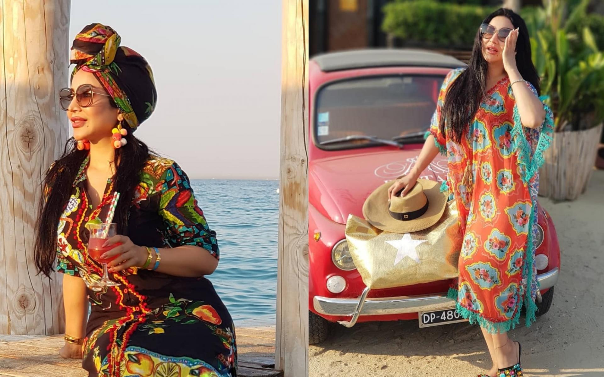 وتفضل لجين حتى في أيام الإجازات الصيفية أن تكون مميزه، وها هي بلوكين ميز أحدهما إكسسوار الرأس والأخر بصندل مرصع بالأحجار وتفضل لجين حتى في أيام الإجازات الصيفية أن تكون مميزه، وها هي بلوكين ميز أحدهما إكسسوار الرأس والأخر بصندل مرصع بالأحجار